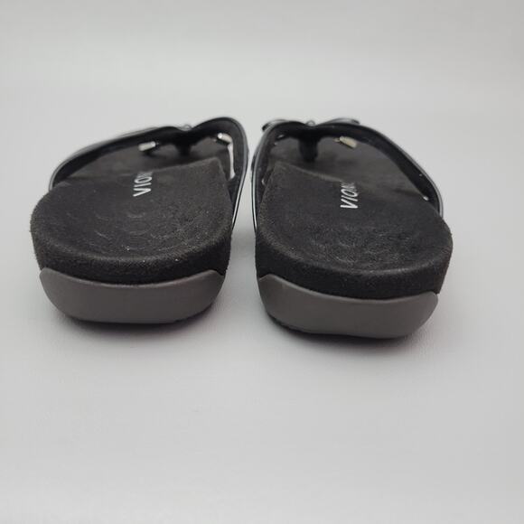 Vionic Bella II Black Thong Bow Slide Flip Flop Sandals Comfort Womens Size 6 - Picture 5 of 7